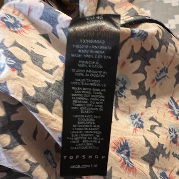 NWOT Topshop Floral Yellow and Black Dress - Picture 6 of 6